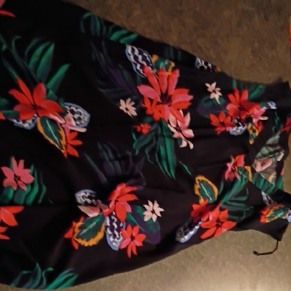 Floral Black Dress